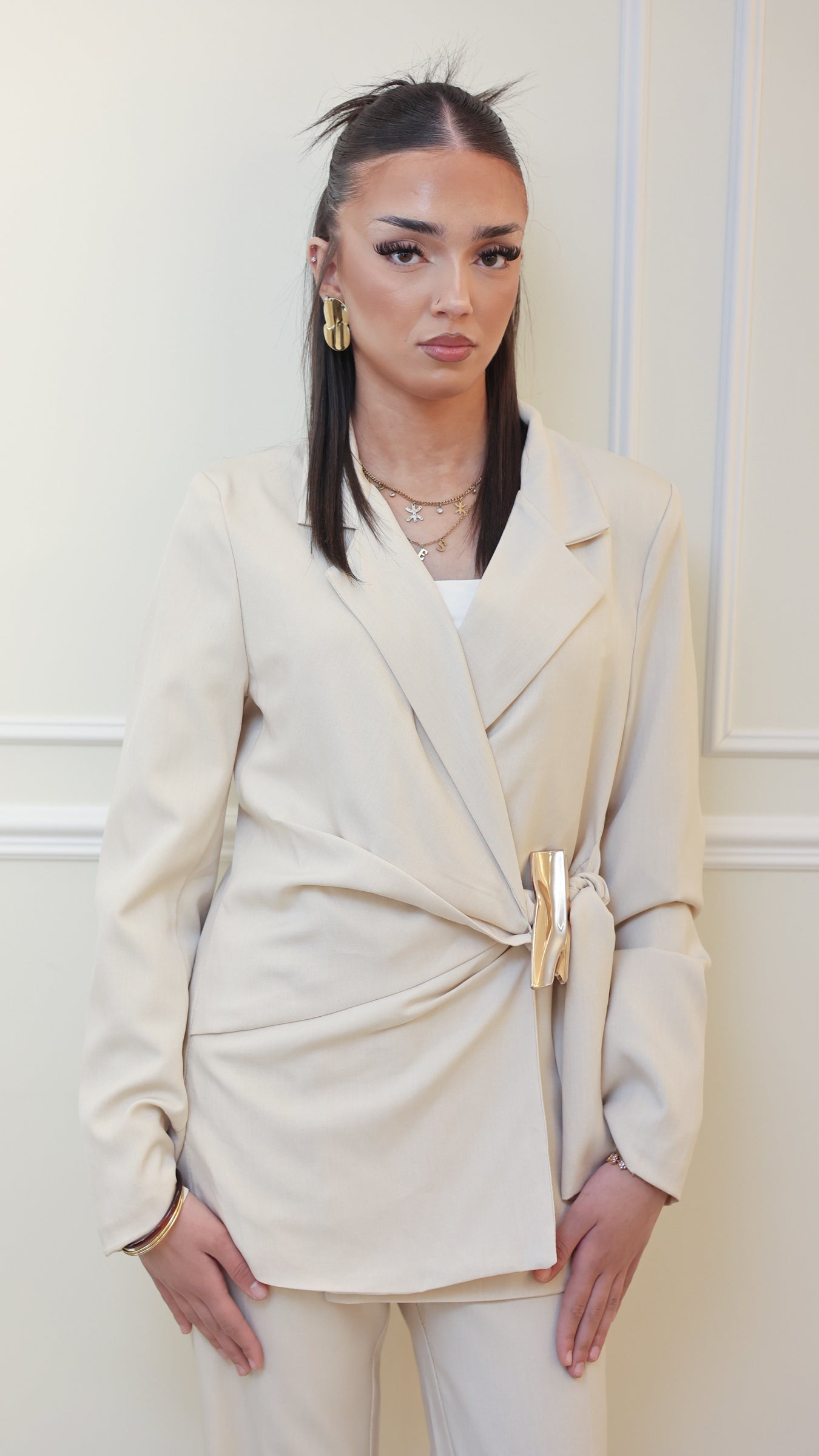 L'Ensemble Blazer Croisé – Ivoire