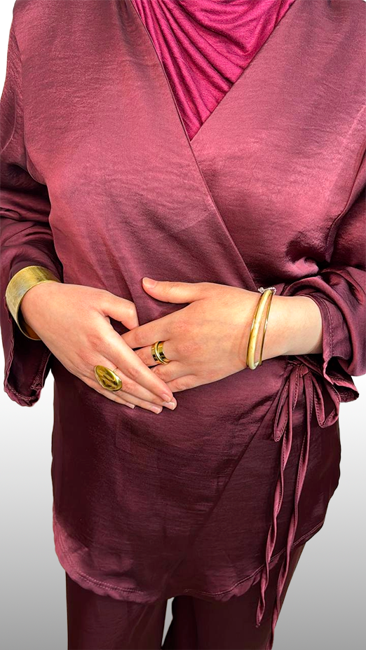 Ensemble Satiné Signature – Bordeau