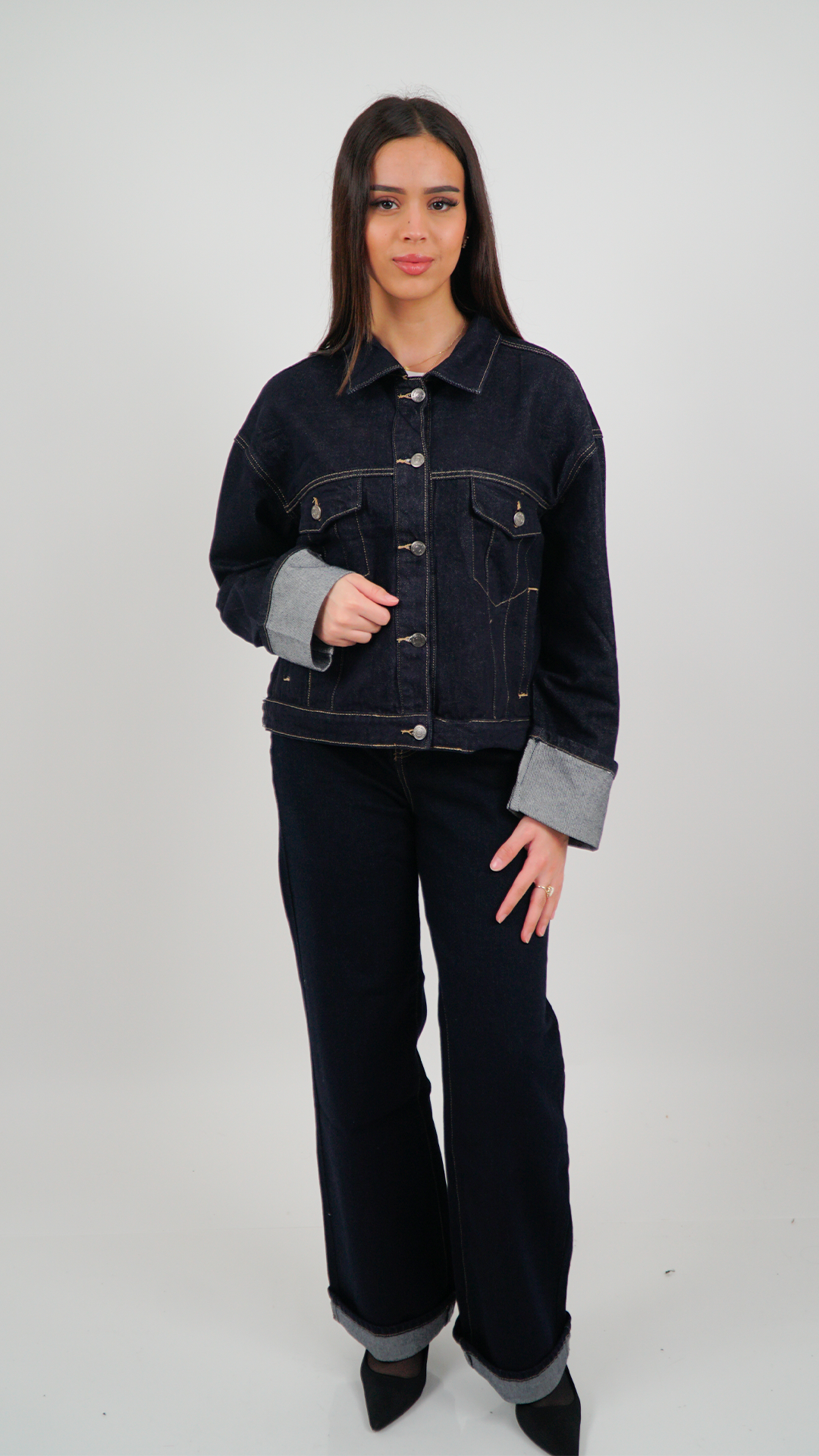 ENSEMBLE FEMME EN JEAN BLEU MARINE