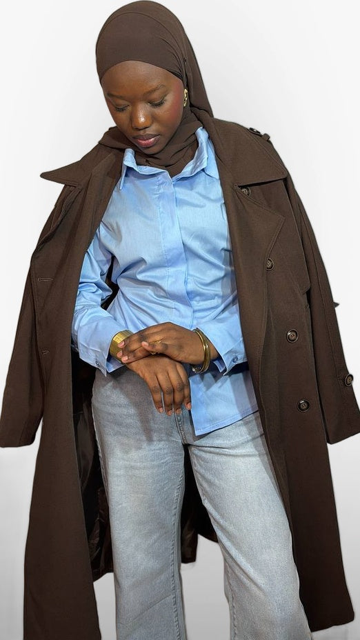 La Chemise Coton Signature – Bleu Ciel