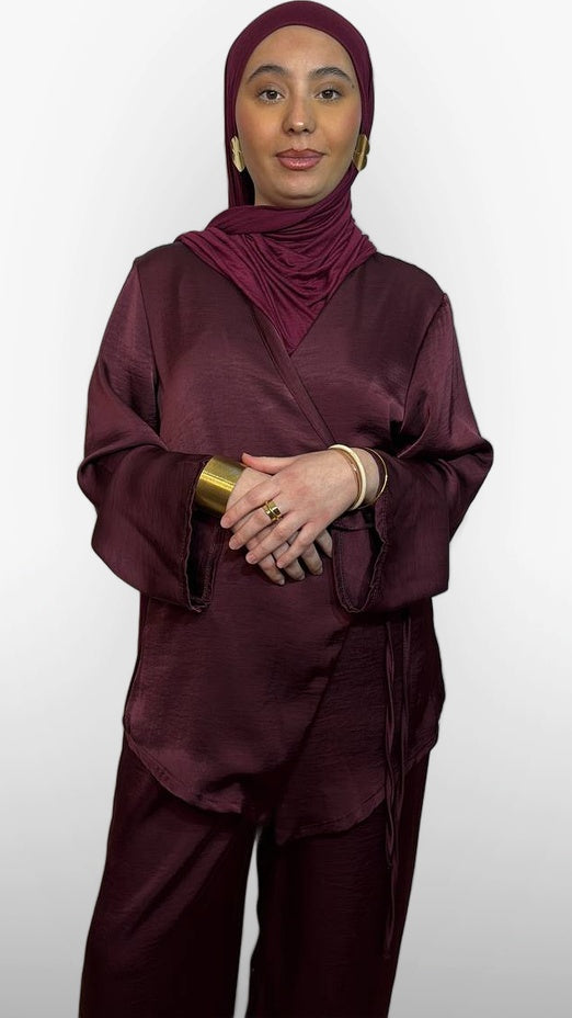 Ensemble Satiné Signature – Bordeau