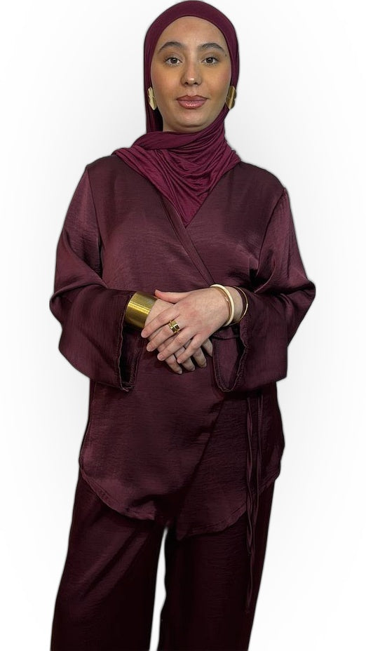 Ensemble Satiné Signature – Bordeau