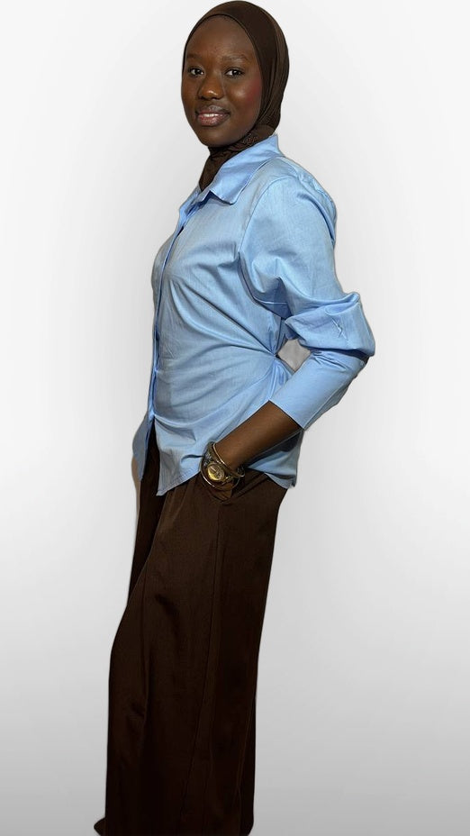 L'Abaya Satinée Signature – Jaune Pastel