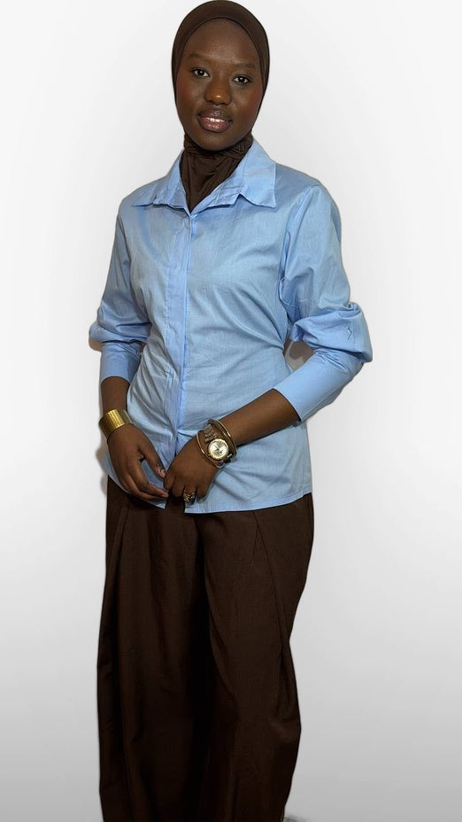 L'Abaya Satinée Signature – Jaune Pastel