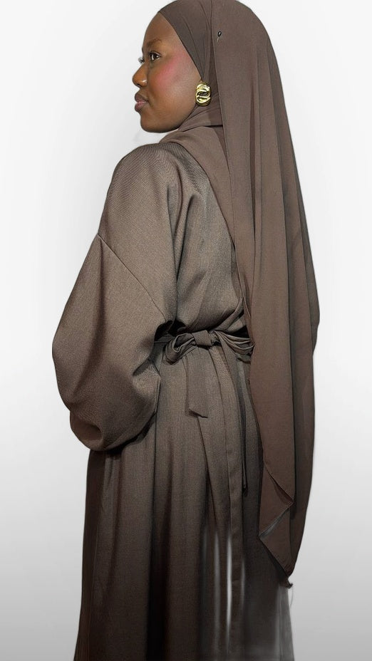 L'Abaya Cintrée Élégance – Chocolat