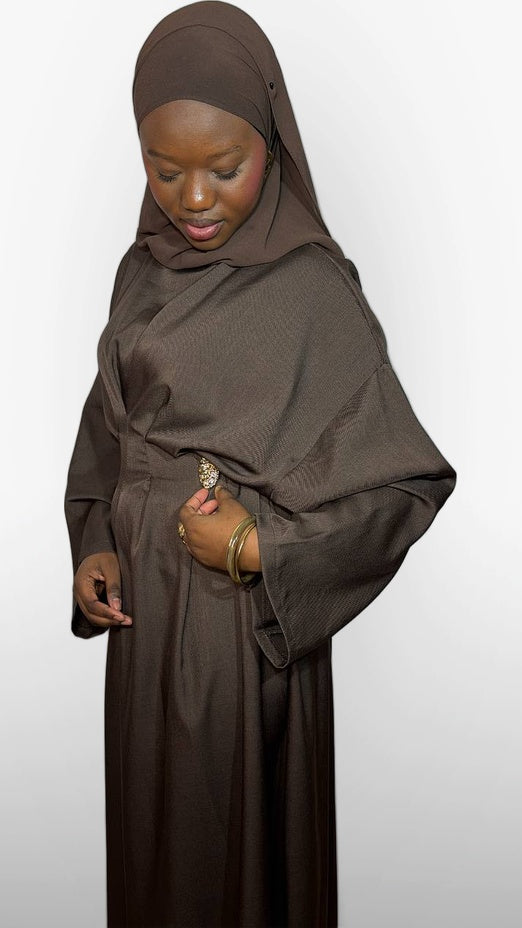 L'Abaya Cintrée Élégance – Chocolat
