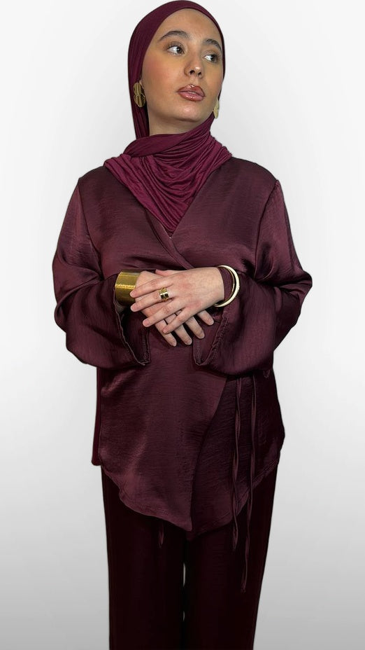 Ensemble Satiné Signature – Bordeau