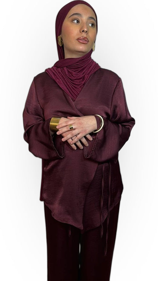 Ensemble Satiné Signature – Bordeau