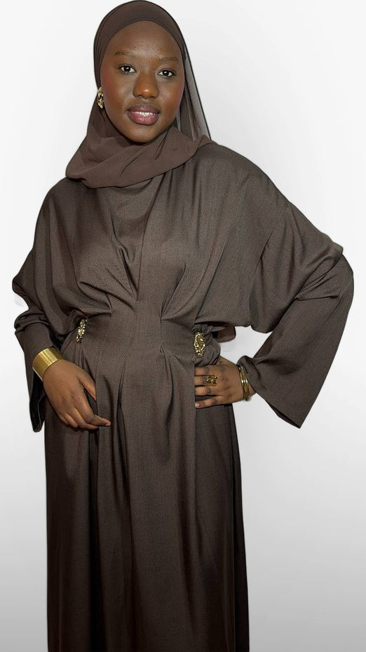 L'Abaya Cintrée Élégance – Chocolat