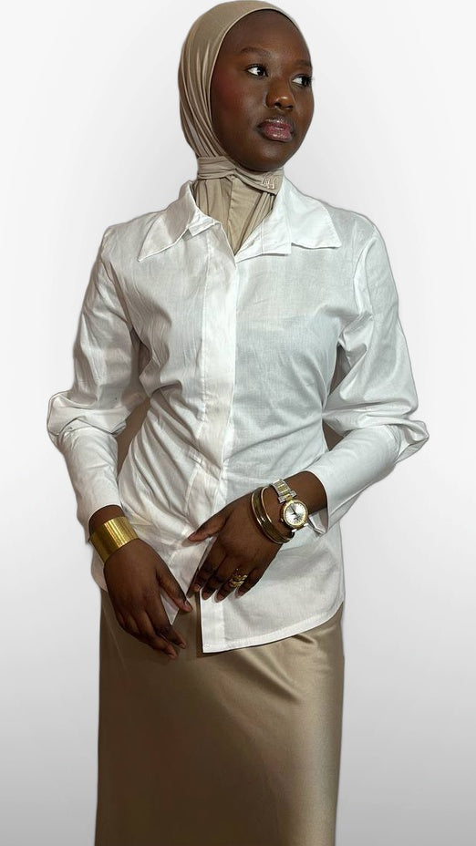 La Chemise Coton Signature – Blanc Perlé