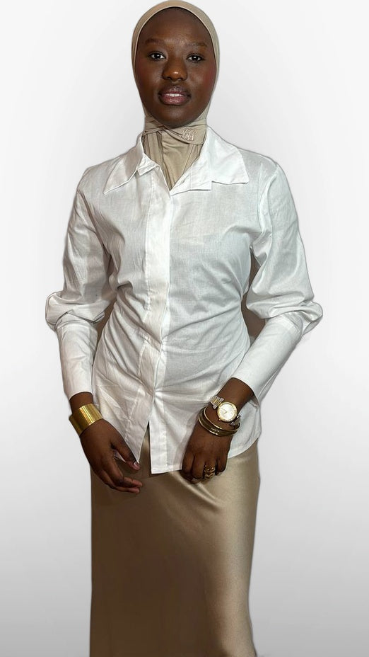 La Chemise Coton Signature – Blanc Perlé