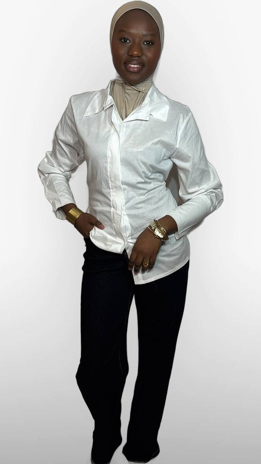 L'Ensemble Chemise & Pantalon – Blanc & Noir