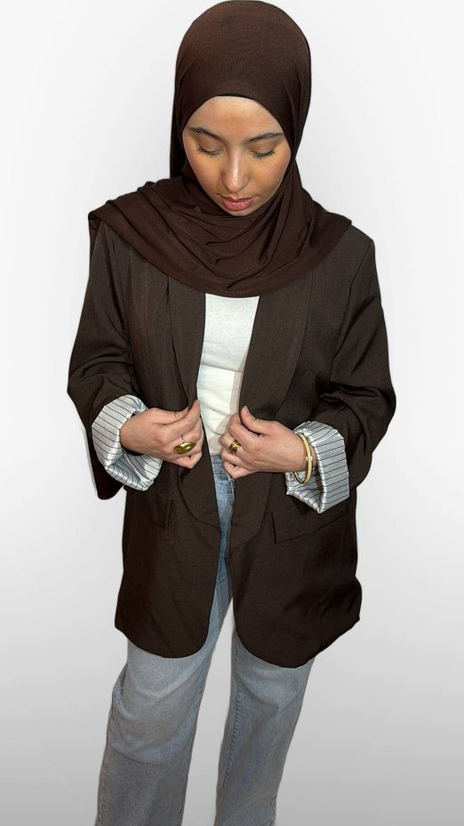 Le Blazer Oversize – Chocolat