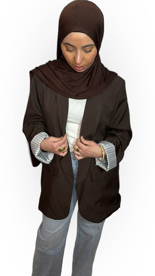 Le Blazer Oversize – Chocolat