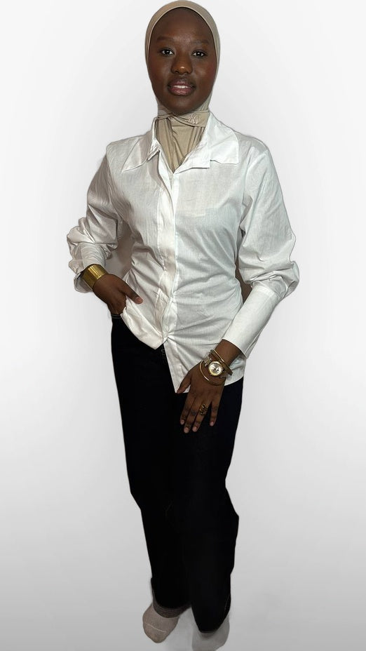 L'Ensemble Chemise & Pantalon – Blanc & Noir