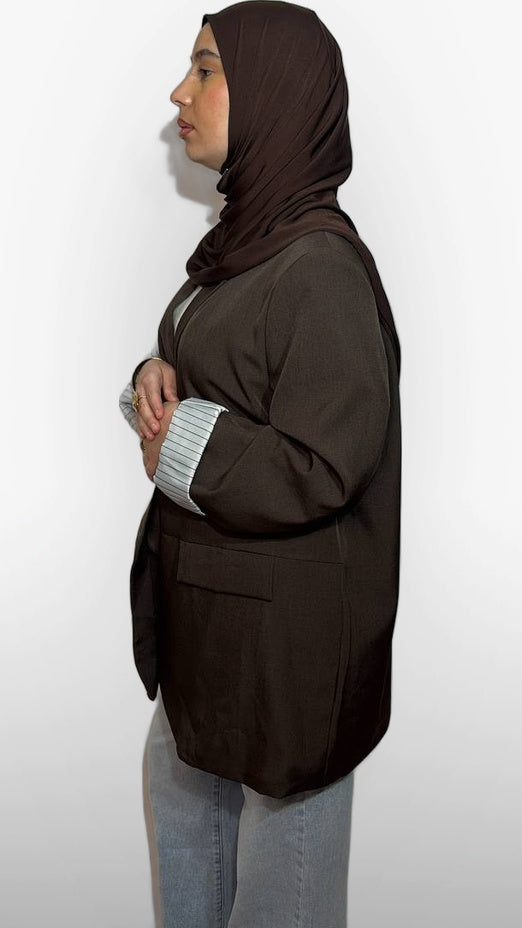 Le Blazer Oversize – Chocolat