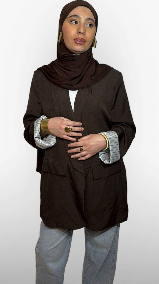 Le Blazer Oversize – Chocolat