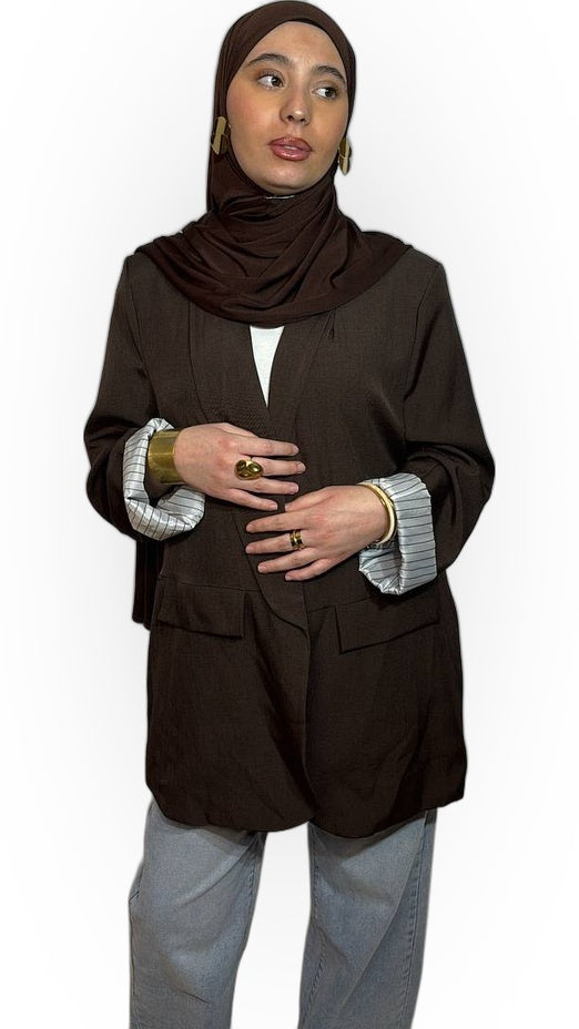 Le Blazer Oversize – Chocolat