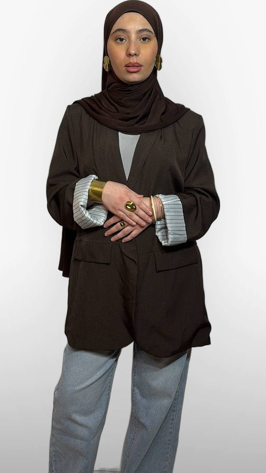 Le Blazer Oversize – Chocolat