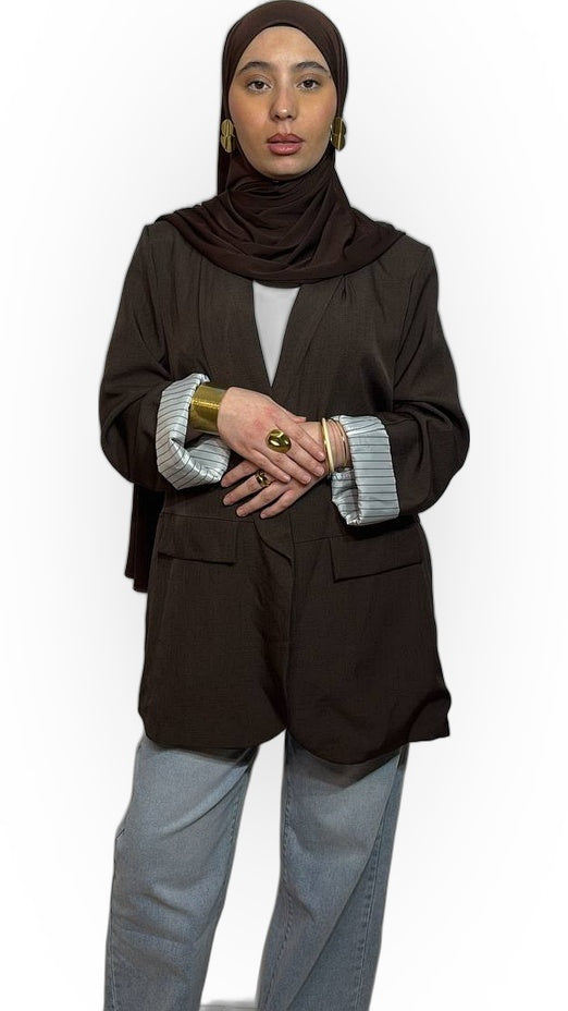 Le Blazer Oversize – Chocolat