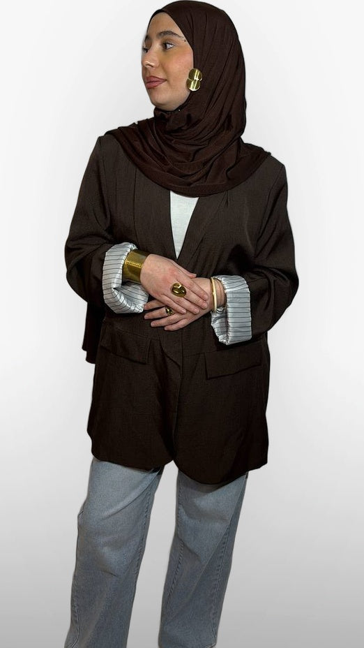 Le Blazer Oversize – Chocolat