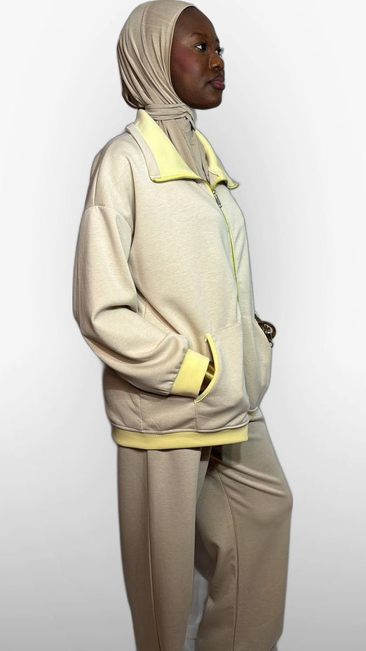 L'Ensemble Sport Chic – Beige Citronné