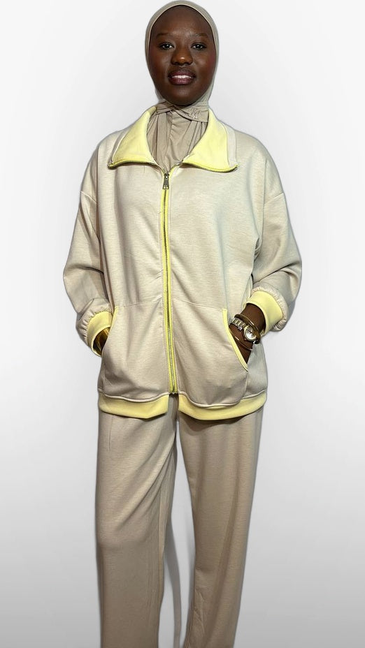 L'Ensemble Sport Chic – Beige Citronné