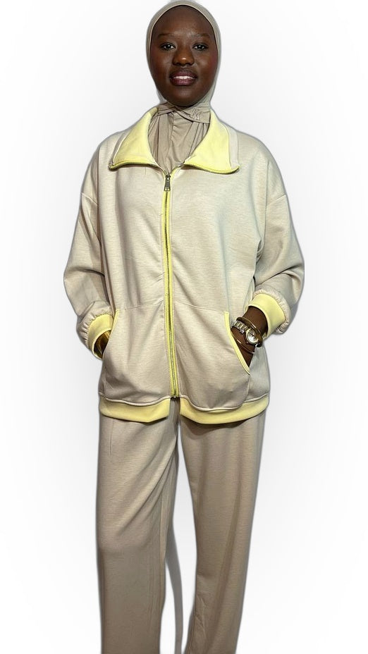 L'Ensemble Sport Chic – Beige Citronné