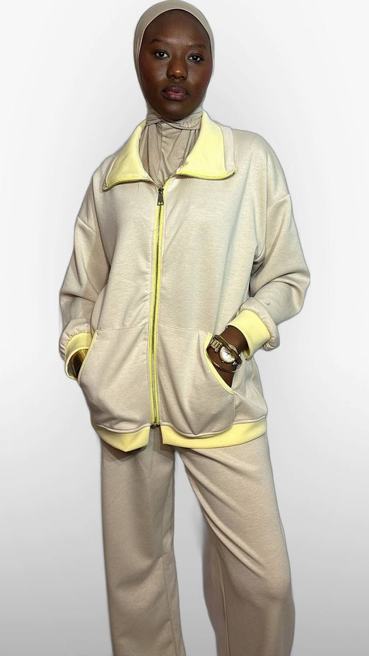 L'Ensemble Sport Chic – Beige Citronné