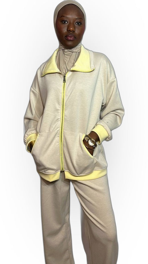 L'Ensemble Sport Chic – Beige Citronné