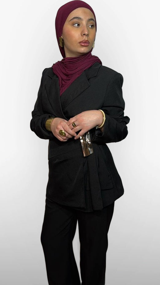 L'Ensemble Blazer Croisé – Noir