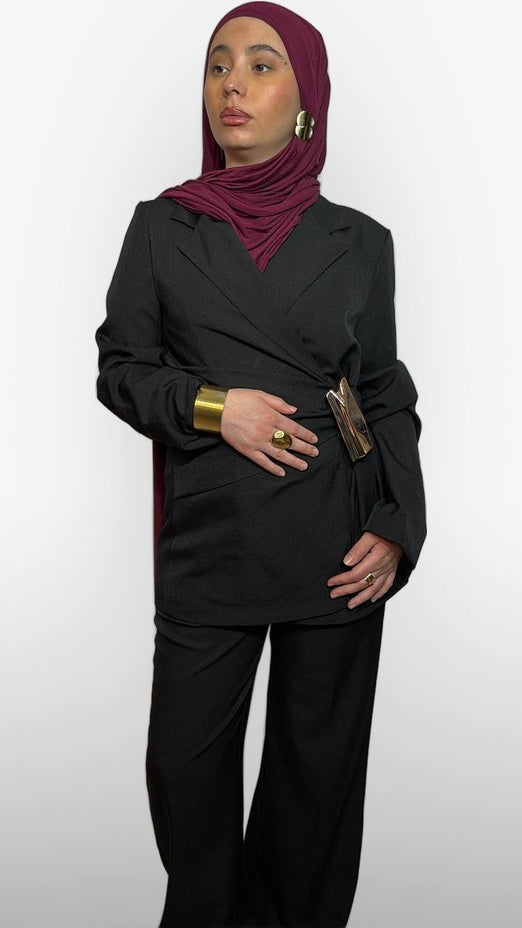 L'Ensemble Blazer Croisé – Noir