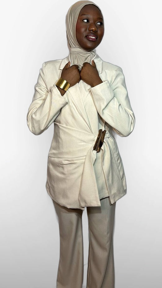 L'Ensemble Blazer Croisé – Ivoire