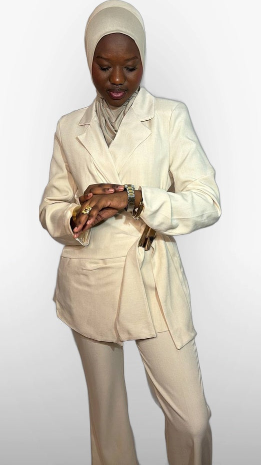 L'Ensemble Blazer Croisé – Ivoire
