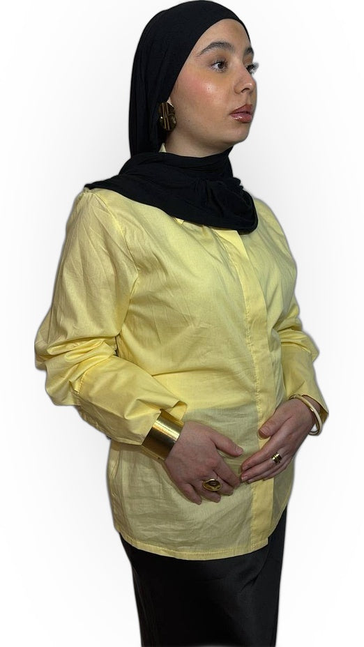 La Chemise Coton Signature – Jaune Pastel