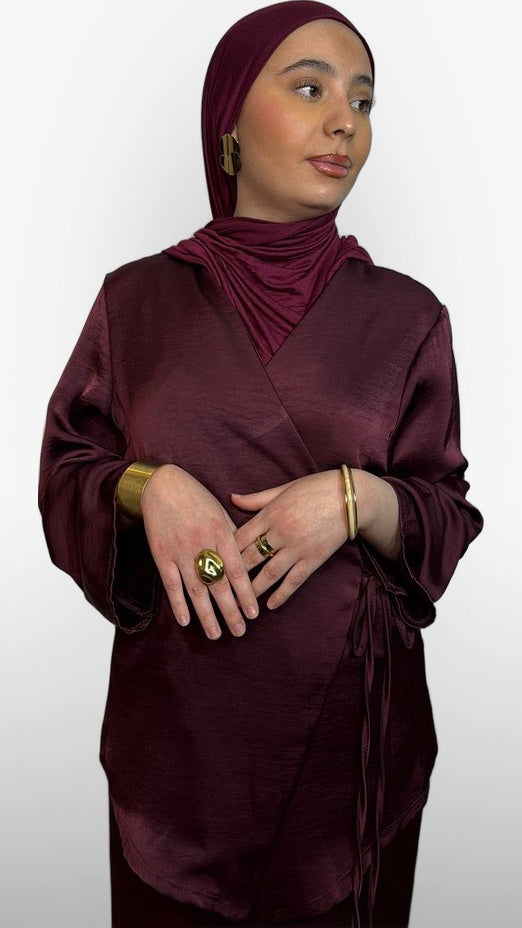 Ensemble Satiné Signature – Bordeau