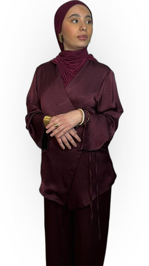 Ensemble Satiné Signature – Bordeau