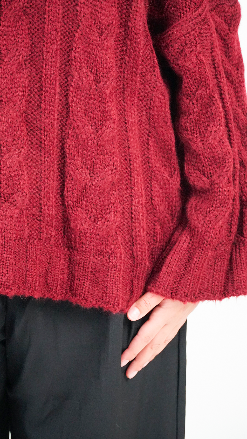 PULL EMMA TORSADÉ BORDEAUX