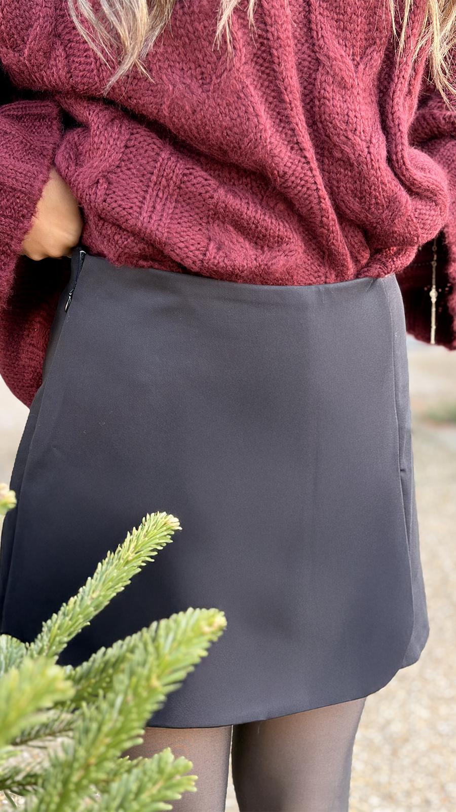 SHORT-JUPE TAILLE HAUTE